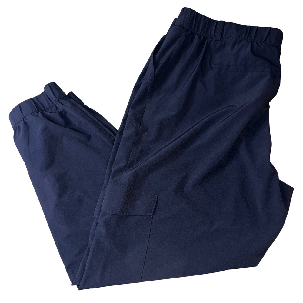 Banana Republic Cargo Jogger Pants XL Navy Blue Elastic Waist Utility Tapered